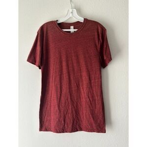 Threadfast Apparel Unisex Heather Maroon Crew Neck T-Shirt Size S